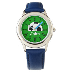 Montre Boule de soccer personnalisée, enfants fans de foo