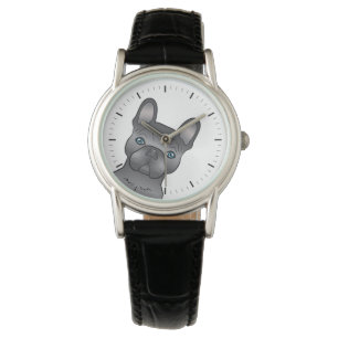 Montre Bouledogue français bleu / Frenchie Chien de dessi