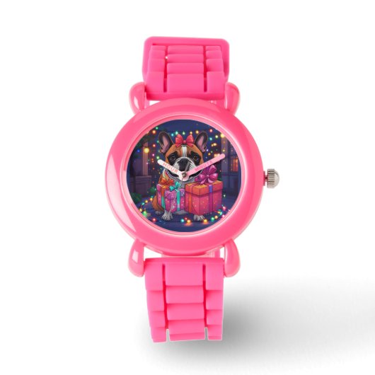 Montre Bouledogue français Noël (Recto)