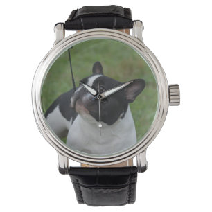 Montre Bouledogue français noir et blanc