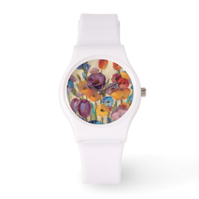 Montre Bouquet de fleurs colorées (Recto)