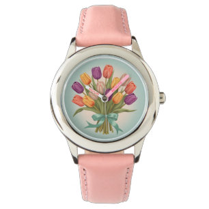 Montre Bouquet de tulipes de printemps