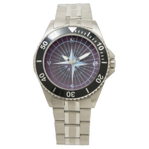 Montre Boussole nautique bleue de gradient