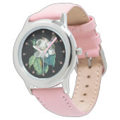 MONTRE BOUTEILLE SUR LA FLEURS BLANCHES, FLORALE NOIRE (Incliné)