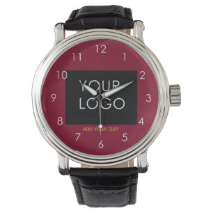 Montre Boutique Burgundy Red Personnalisable Ajouter Votr