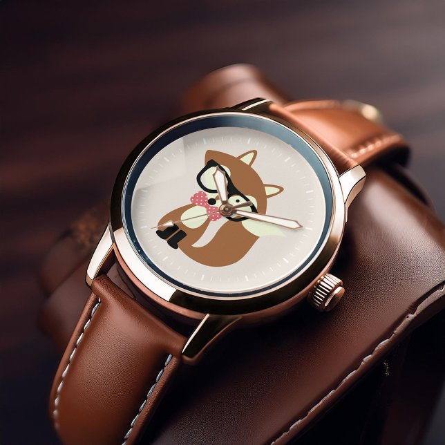 Montre Bow Cravate et lunettes Hipster Renard Brown (Créateur téléchargé)