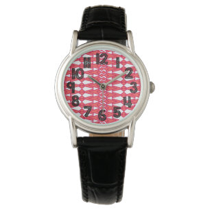 Montre Bowties rouges et roses
