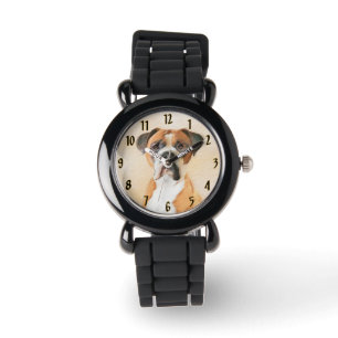 Montre Boxer Dog Peinture Non Décroché Art animal origina
