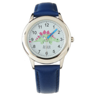 Montre Boys Cute Stegosaurus Dinosaur & Name Kids