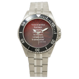 Montre-bracelet 10 d'Isaïe 41 de vers de bible