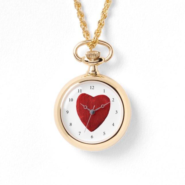 Montre-bracelet à coeur doré (Recto)