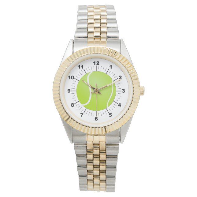 Montre bracelet à deux tons pour balle de tennis f (devant)