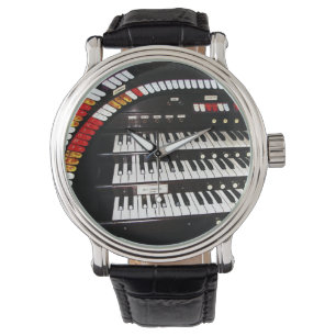 Montre-bracelet antique de clavier d'organe,