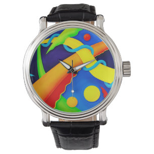 Montre-bracelet audacieuse et abstraite