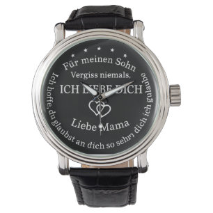Montre bracelet avec message pour mon fils