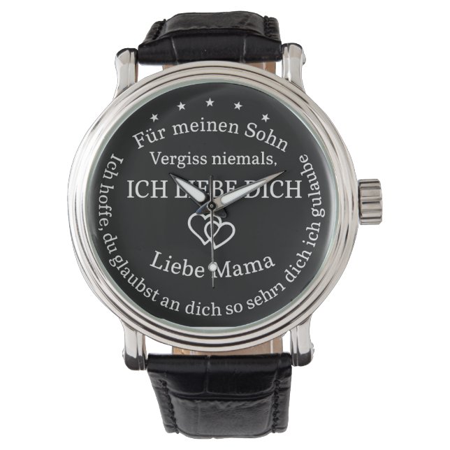 Montre bracelet avec message pour mon fils (devant)