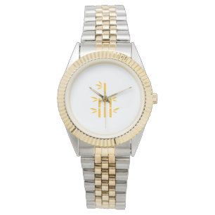 Montre bracelet bicolore unisexe