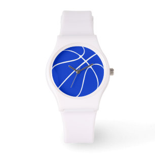 Montre-bracelet bleue du basket-ball des femmes