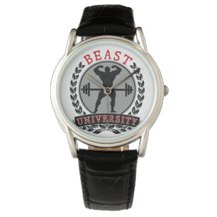 Montre-bracelet de culturisme d'université de bê