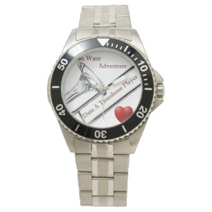 Montre-bracelet de musicien de joueur de trombone