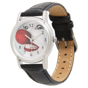 Montre-bracelet de visage de clown