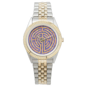Montre Bracelet Deux Tons Mosaïque Labyrinthe