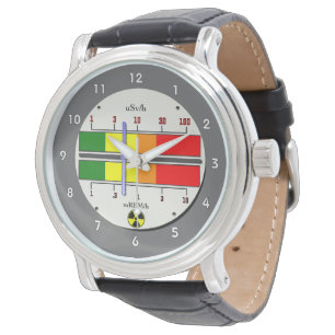 Montre-bracelet drôle d'effet de compteur Geiger