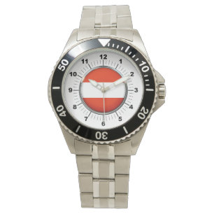 Montre bracelet en acier inoxydable pour Drapeau d