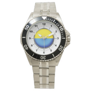 Montre bracelet en acier inoxydable pour drapeau u