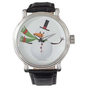 Montre Bracelet en cuir Vintage pour bonhomme à nez de ca