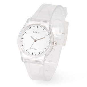 Montre Bracelet en silicone de marque personnalisée trans
