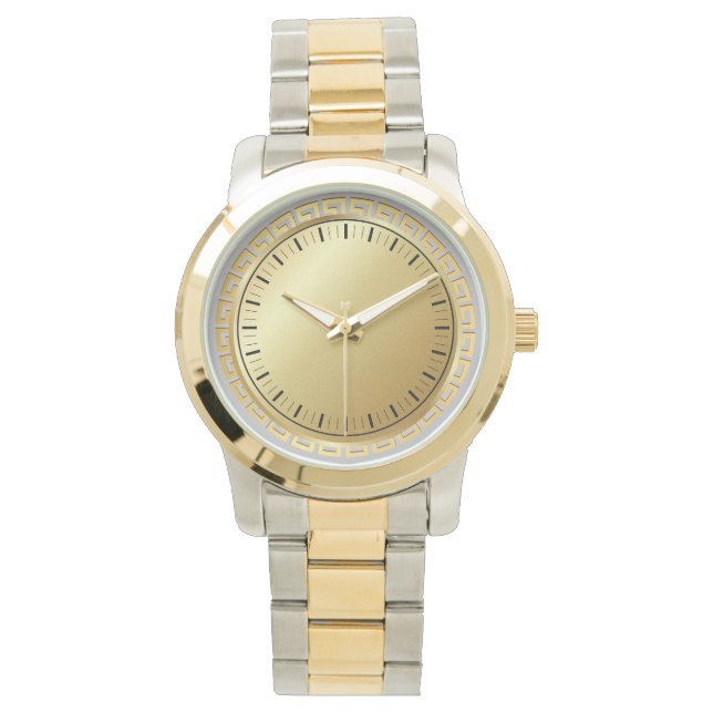 Montre Bracelet Monogram Elegant Unisex Deux Tons (devant)