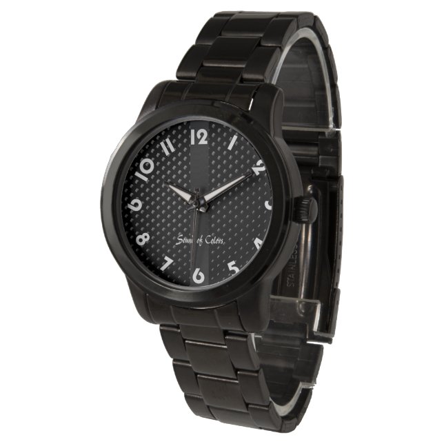 Montre bracelet "Noire Élégance" (Incliné)