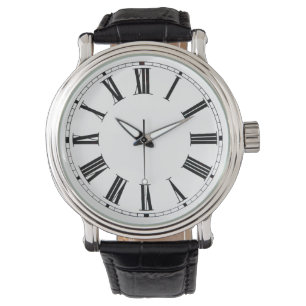 Montre-bracelet noire romaine