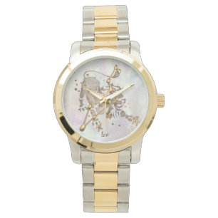 Montre bracelet or leo constellation bracelet