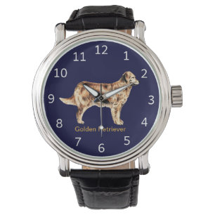 Montre-bracelet personnalisable de chien de golden
