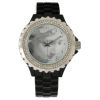 *~* Bradelet noir féminin Beau Angel en marbre