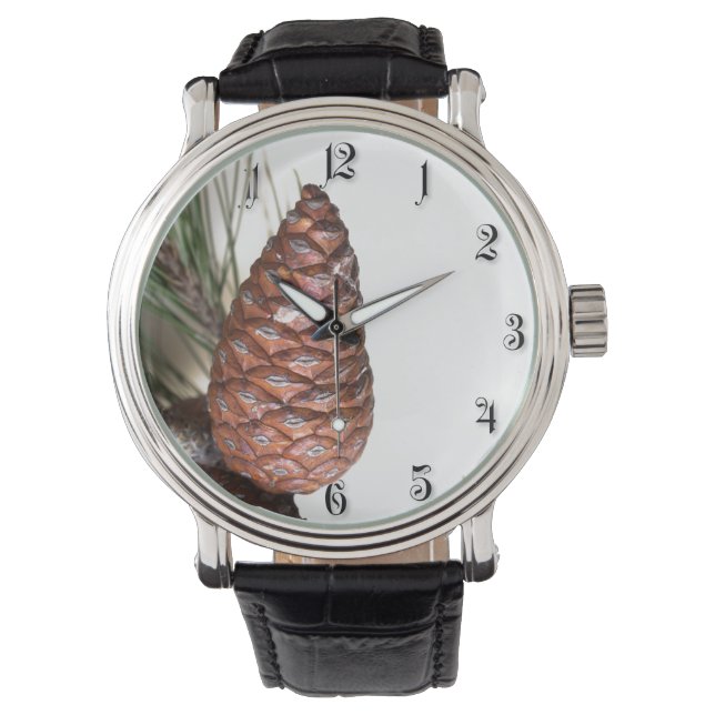 Montre Branche de pin avec pinecones (devant)