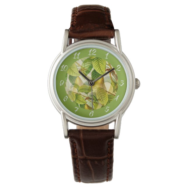 Montre Branches de poires et Motif de poires (devant)