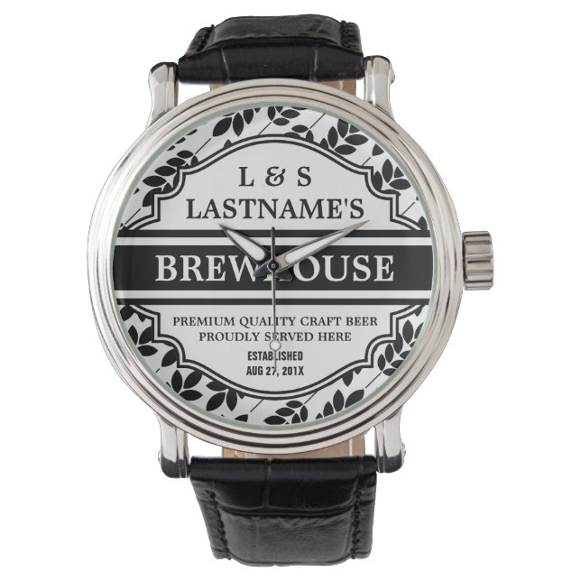 Montre Brasserie de bière personnalisée (devant)