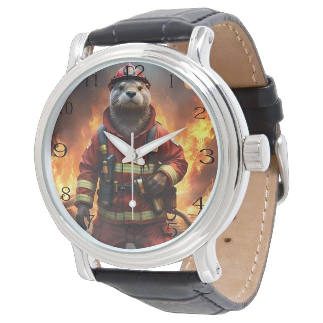 Montre **"Bravoure éclatante : Le pompier Otter"** (Incliné)