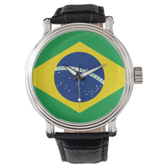 Montre Brésil drapeau eWatch Watch (devant)