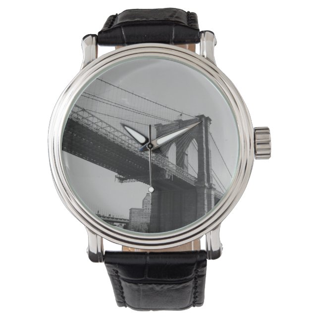 Montre Bridge New York Black White USA America Architect (devant)
