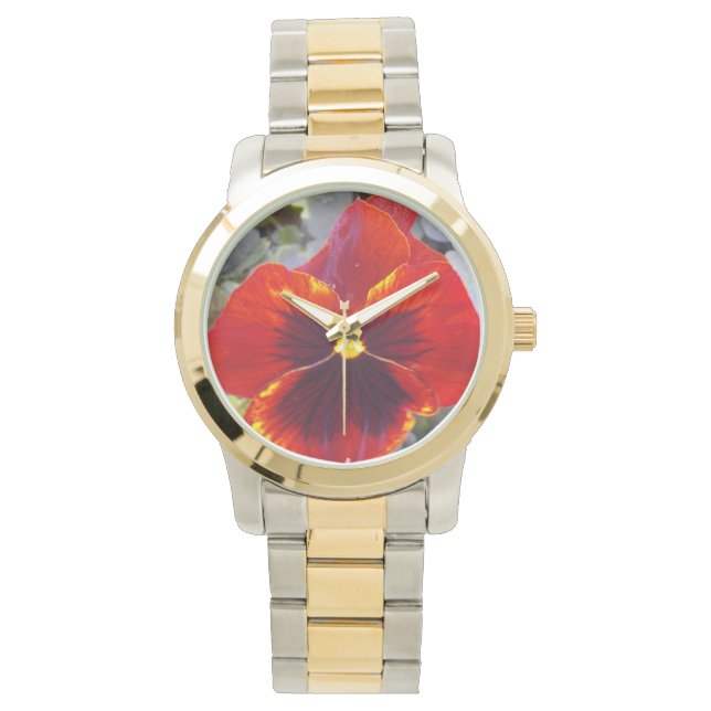 Montre Bright Red Pansy (devant)