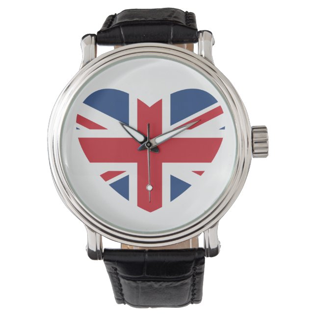 Montre British Heart Watch - Drapeau Union Jack (devant)