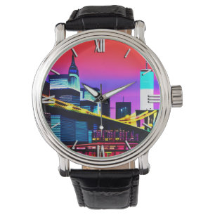 Montre Brooklyn Bridge en soirée / à la nuit