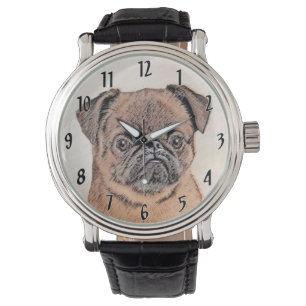 Montre Bruxelles Griffon Smooth Painting Original Chien A