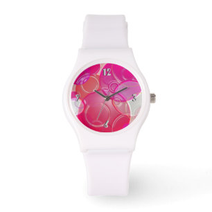 Montre Bubble 3D rose