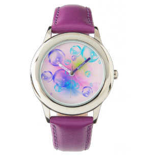 Montre BUBBLES - Image Abstraite colorée de l'art fracta
