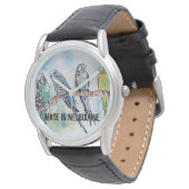 Montre Budgie Budgerigar Bird Made In Melbourne Mens (Incliné)